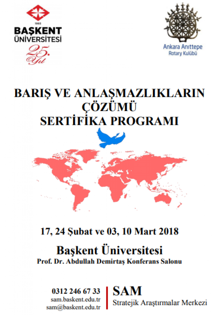 BARIŞ VE ANLAŞMAZLIKLARIN ÇÖZÜMÜ SERTİFİKA PROGRAMI