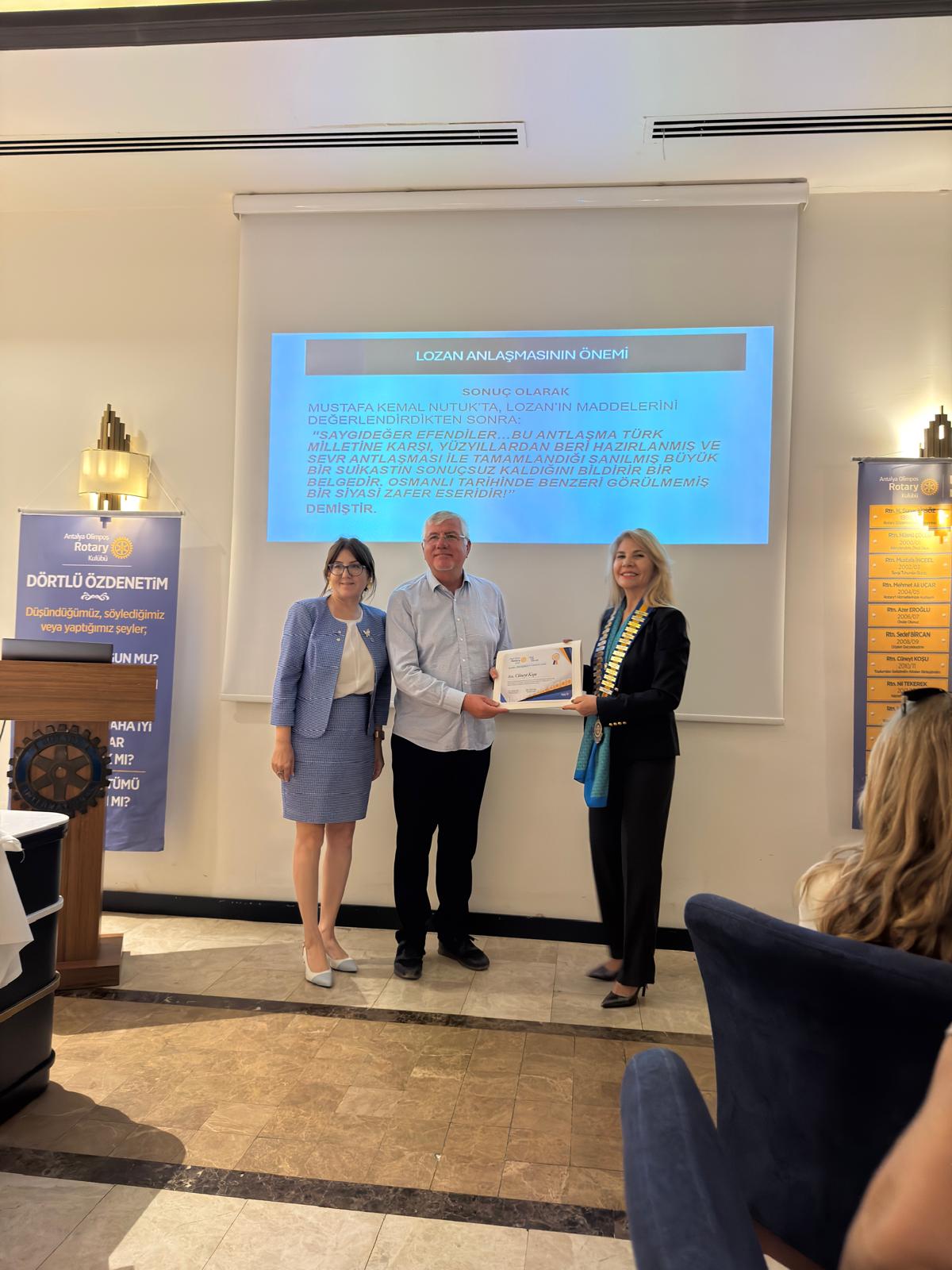 Antalya Olimpos Rotary Lozan Barış Antlaşması Semineri