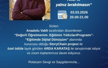 ANTALYA OLİMPOS RK'NÜN TOPLUMSAL VE ADALET KOMİTESİ 'HER ÇOCUĞUN YAZACAK BİR HİKAYESİ VARDIR' ZOOM TOPLANTISI