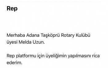 Adana Taşköprü Rotary Kulübü REP Kaydı Projesi