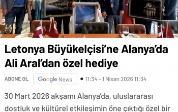 Alanya da Yaşayan Letonyalılar ve Letonya Büyük elçisi ile buluşma