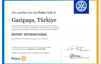 Gazipaşa Rotary Kulübü Kuruluşu