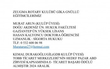 GİKA GÖNÜLLÜ EĞİTMEN EĞİTİCİ