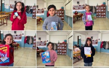 Hatay-Arsuz ilçesi köy okulu Arsuz Kurtbağı ilk ortaokulundaki 150 öğrenciye yardım