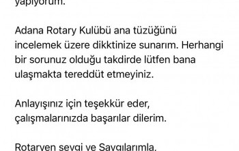 Kulüp tüzüğünün hukuk komitesi ile paylaşılması