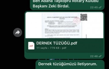 Kulüp İç Tüzüğünün Gönderilmesi