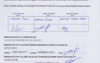 Kısa Dönem Gençlik Kampına başvuru