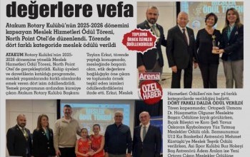MESLEK ÖDÜLLERİ BASINDA YER ALMA