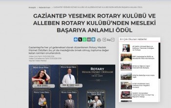 Meslek Hizmet Ödülleri basın