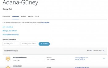 My Rotary Üye Bilgileri Güncelleme