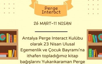 Perge Interact Kulübü projesine 3.000 TL Katkıda Bulunmak