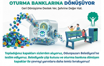 Plastik Kapaklar Otuma Bankı ve Çöp Kutusuna Dönüşüyor