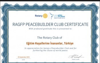 RAGFP PEACEBUILDER CLUB CERTIFICATE