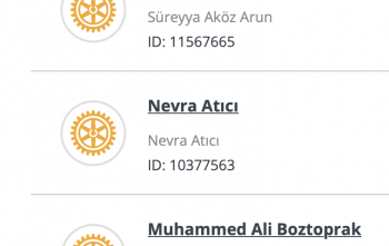 ROTARY WEB SİTESİNDE ÜYELERİN GÜNCEL OLMASI