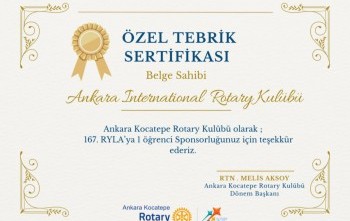 RYLA sponsorluk (Kocatep Rotary Kulübüne