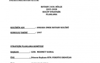 STRATEJİK PLANLAMA DOSYASI
