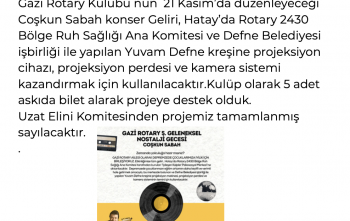 UZAT ELINI PROJESINE DESTEK 5 ADET ASKIDA BILET