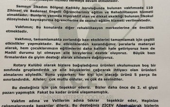 ZİÇEV - ASKIDA İYİLİK PROJESİ