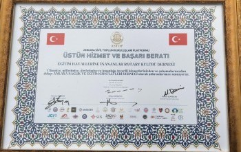 ÜSTÜN HİZMET ve BAŞARI BERATI