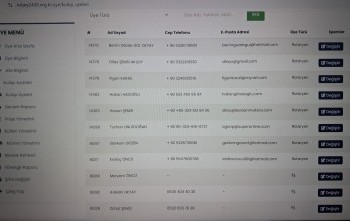 ÜYE BİLGİLERİNİN GÜNCELLENMESİ