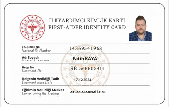 İlkyardımcı Belgesi Aldındı