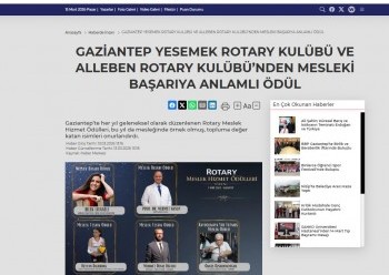 Meslek Hizmet Ödülleri basın