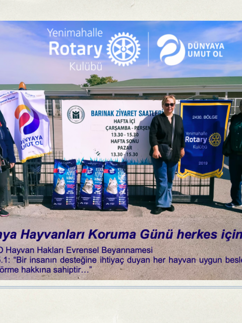 Yenimahalle Rotary Kulübü - 10.10.2023 Tarihinde Projemiz Dahilinde Yenimahalle Belediyesi Hayvan Barınağını Ziyaret Ettik.