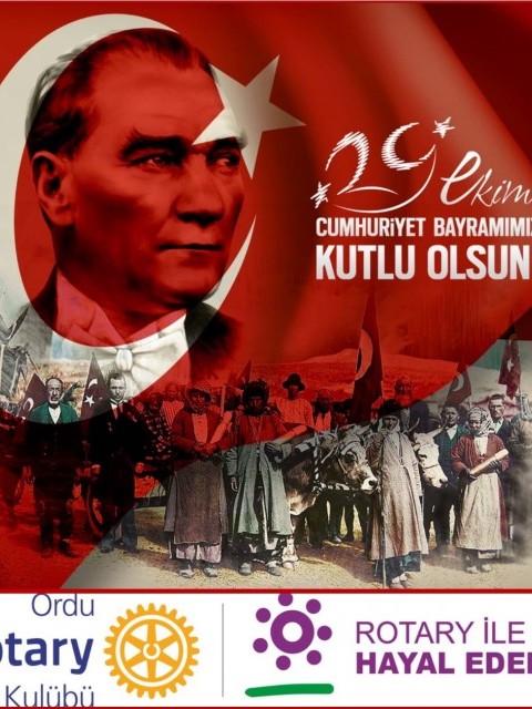 Atatürk'ün önderliğinde büyük Türk Milleti'nin kanı, canı ve sonsuz emekleriyle kurulan Cumhuriyetimizi, tüm değerleriyle sonsuza kadar yaşatmak hepimizin vazgeçilmez ortak sorumluluğudur. 29 Ekim Cumhuriyet Bayramımız Kutlu Olsun…
