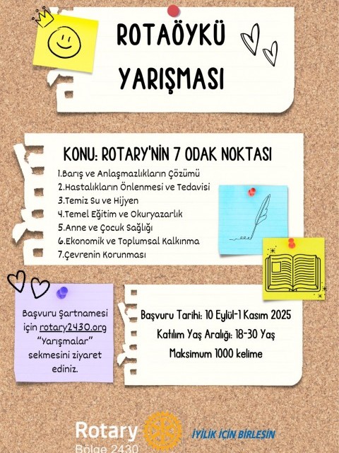 Adana Tepebağ Rotary Olarak ROTAÖYKÜ Yarışması İçin Afiş Hazırladık.