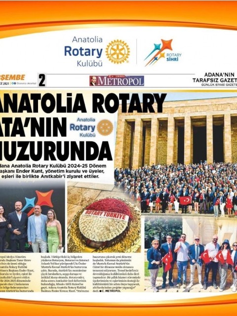 Anatolia Rotary Anıtkabir Ziyareti