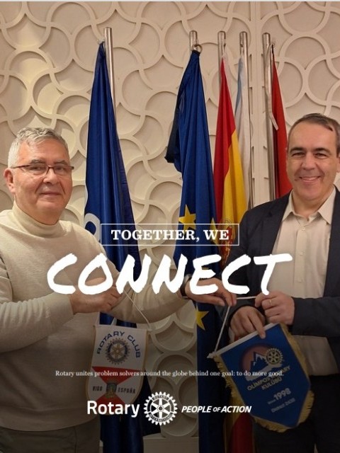 ANTALYA OLİMPOS R ,  VİGO ROTARY KULÜBÜ İLE BAYRAK DEĞİŞİMİ