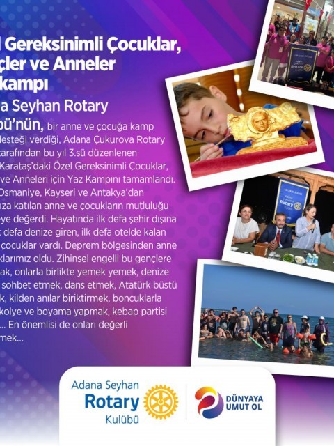 Özel gereksinimli çocuklar, gençler ve anneleri için Yaz kampı