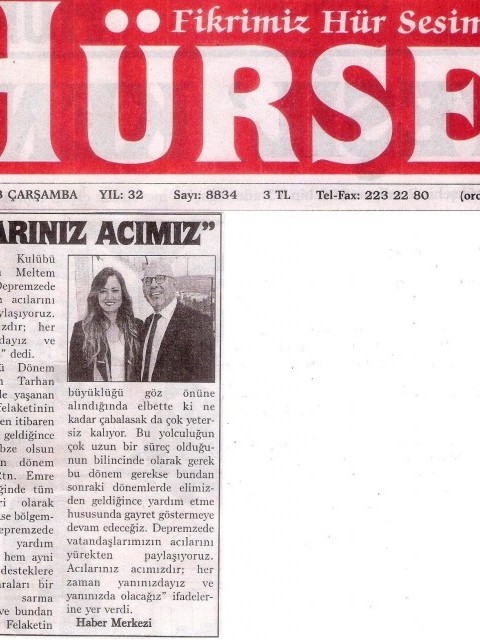 Ordu Rotary Kulübünün 15 Mart 2023 Tarihli Basın Haberleri