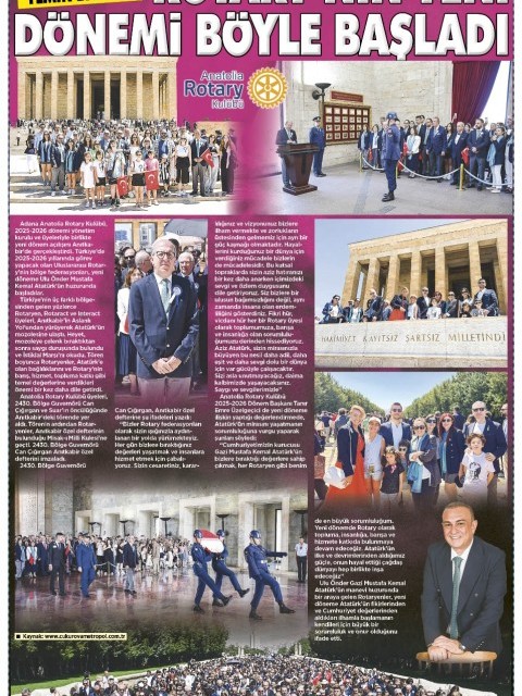 ROTARYNİN YENİ DÖNEMİ BÖYLE BAŞLADI