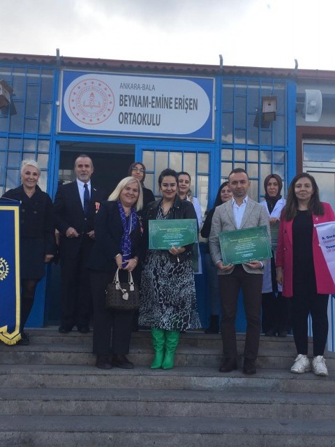 Yenimahalle Rotary Kulübü - 24 Kasım Öğretmenler Günü Dolayısıyla Beynam Emine Erişen Ortaokulu Öğretmenlerini ziyaret ettik