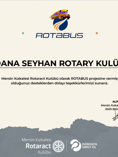 Rotaract Rotabus Proje Bronz Sponsorluğu