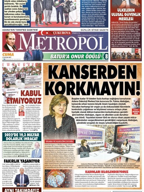 Kanserden Korkmayın