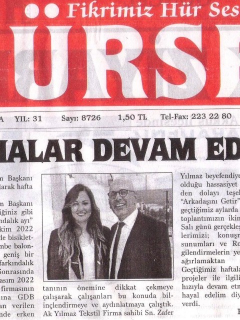 Ordu Rotary Kulübü Başkanı Rtn. Meltem Erbaş'ın Mesajı "Çalışmalar Devam Ediyor" başlığı ile basında yer aldı.