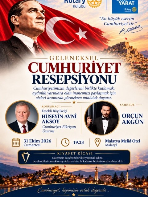 MALATYA ARSLANTEPE ROTARY KULÜBÜ CUMHURİYETİN 103. YILINI KUTLUYOR