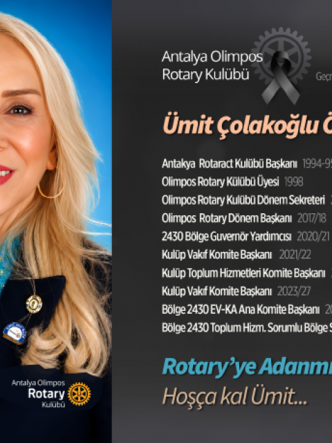 Antalya Olimpos RK | GDB Ümit Özkaya'yı Kaybettik
