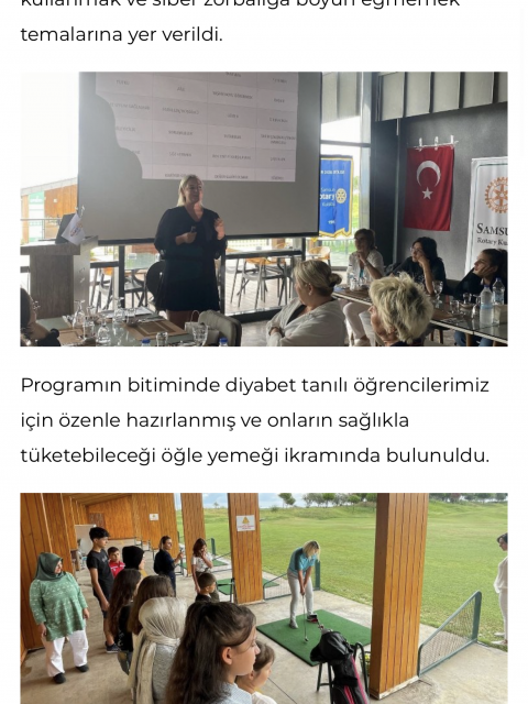 SAMSUN ROTARY'DEN TELEFONU BIRAK GOLFE GEL ÇAĞRISI