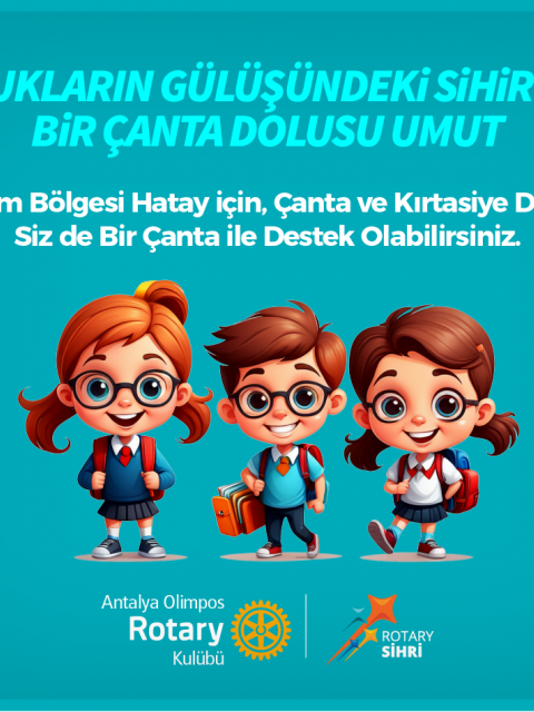 Hatay'da Deprem bölgesi Köy Okullarına, Çanta ve Kırtasiye Desteği