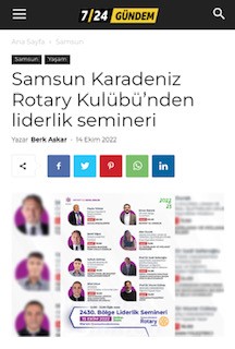 Samsun Karadeniz Rotary Kulübü'nden Liderlik Semineri