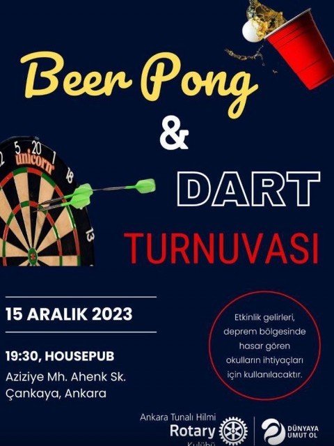 Ankara Tunalı Hilmi Rotary Kulübü 1. Beer Pong ve Dart Turnuvası