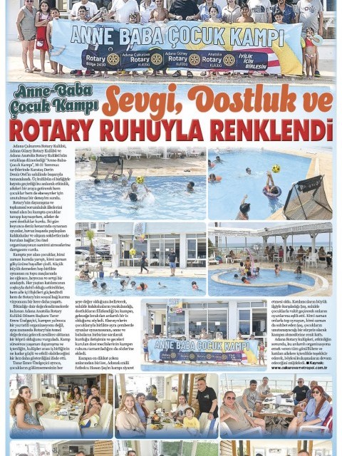ANNE BABA ÇOCUK KAMPI ROTAY RUHU