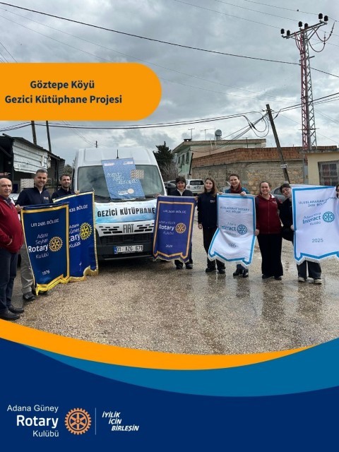 Adana Güney Rotary Kulübü ''Bir Köyümüz Var'' Projesi Gezici Kütüphane