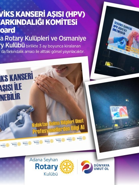 SERVİKS KANSERİ AŞISI (HPV) VE FARKINDALIĞI KOMİTESi Billboard