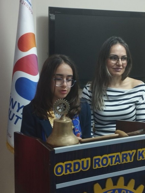 Ordu Rotary Kulübünün 23 Nisan Ulusal Egemenlik ve Çocuk Bayramında başkanı Neva Yılmaz oldu.