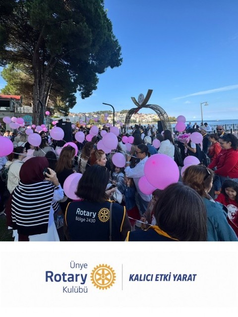ÜNYE ROTARY KULÜBÜNDEN MEME KANSERİNE KARŞI FARKINDALIK ETKİNLİĞİ