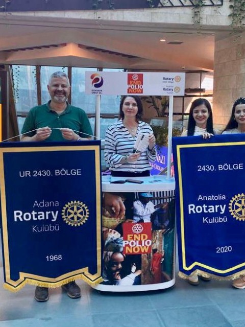 Adana Rotary Kulübü Polio Farkındalığı ve Rotary Tanıtımı Faaliyetlerini Destekliyor